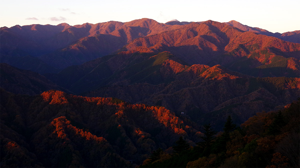 仏果山から眺めた丹沢山