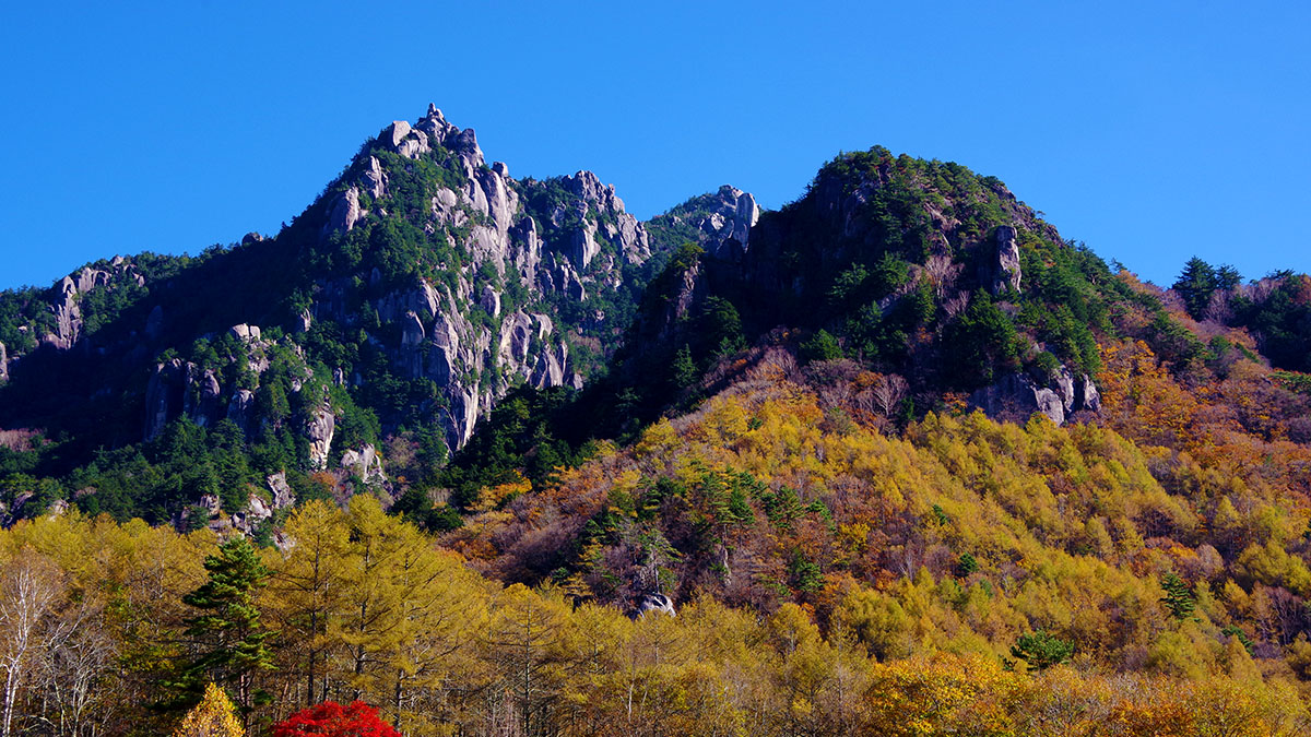 みずがき山自然公園から眺めた瑞牆山