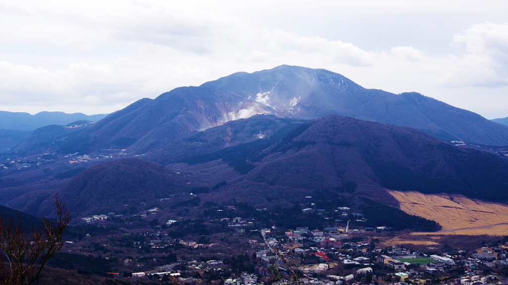 金時山から眺めた箱根山