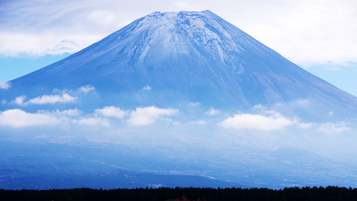 朝霧高原から眺めた富士山
