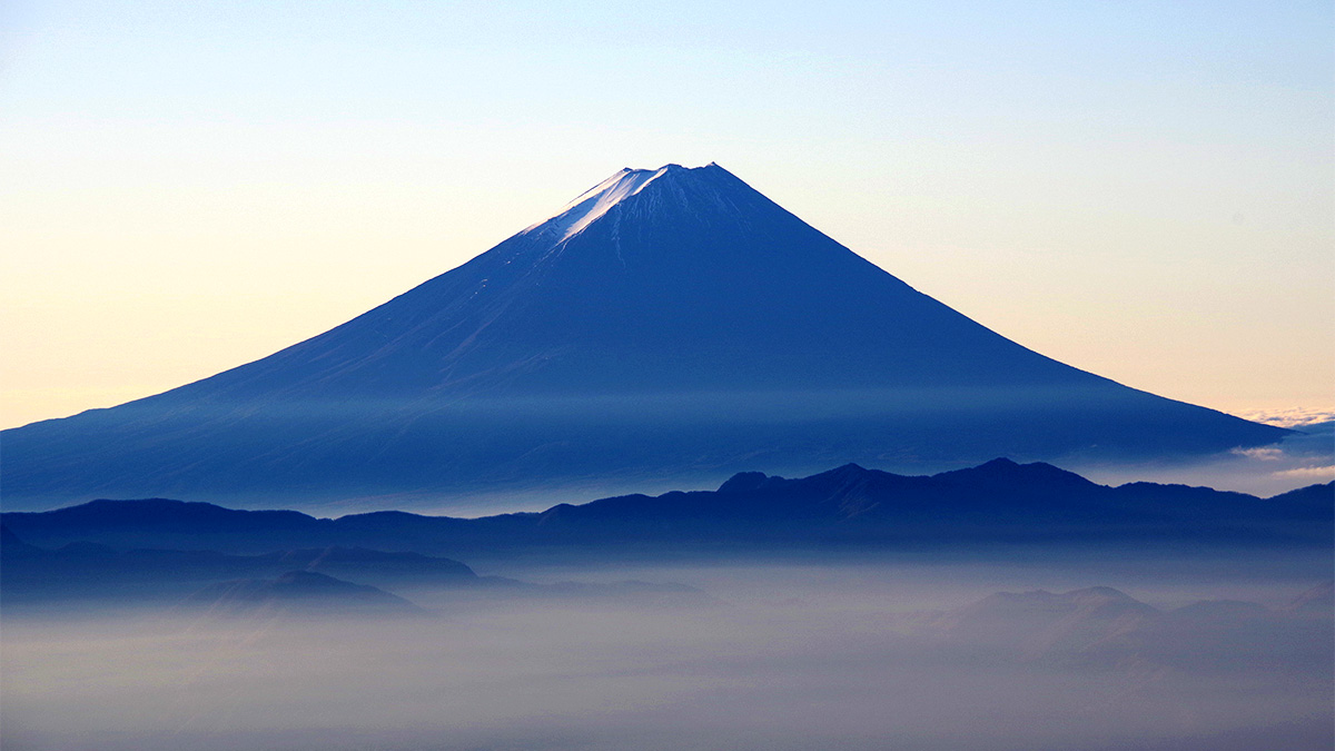 金峰山から眺めた富士山