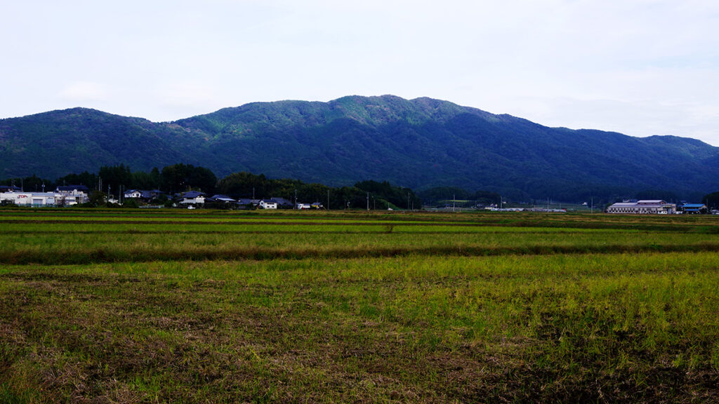 桜川市大月付近から眺めた高峯