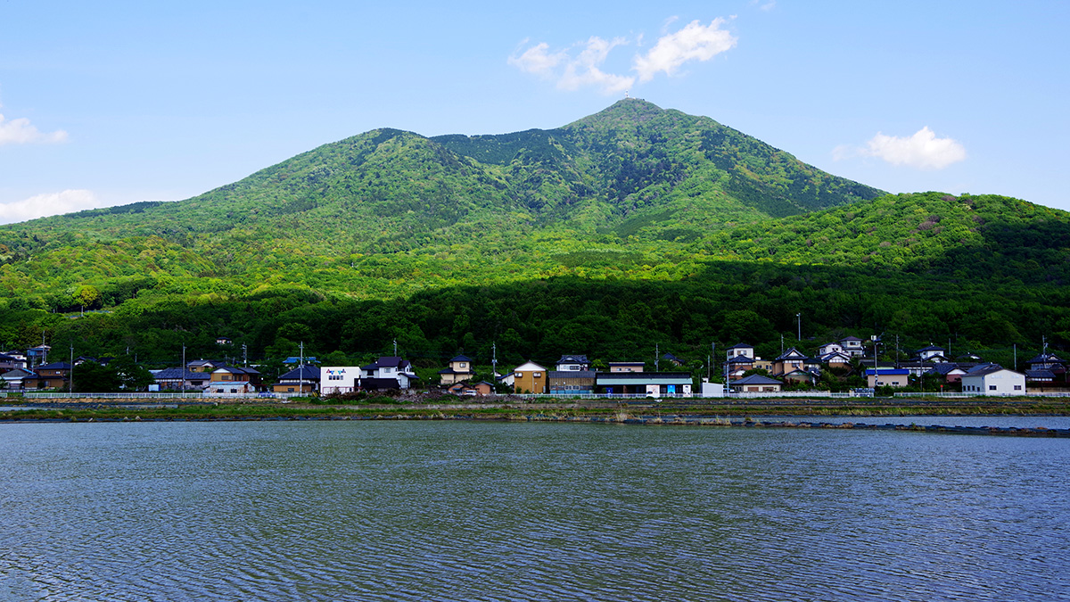桜川市真壁町伊佐々から眺めた筑波山