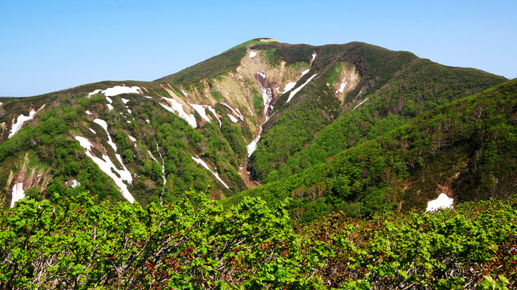 1260mピークから眺めた羽後朝日岳