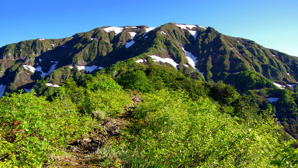 中先尾根から眺めた浅草岳